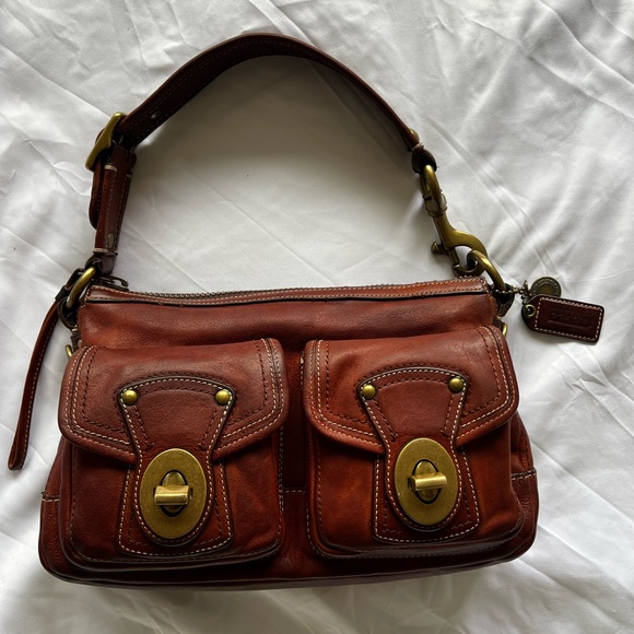 Coach Handbags - 65th Anniversary Vintage Coach Chestnut Leather Mandy